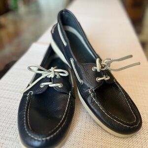 Sperry Men’s 2-Eye charcoal Leather Boat Shoe Size11.5 ,used,leather,dark color